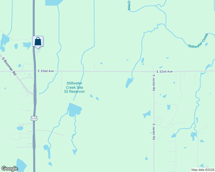 map of restaurants, bars, coffee shops, grocery stores, and more near 1384 E0640 Road in Stillwater