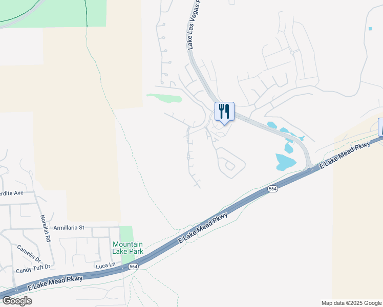 map of restaurants, bars, coffee shops, grocery stores, and more near 1254 Calcione Drive in Henderson