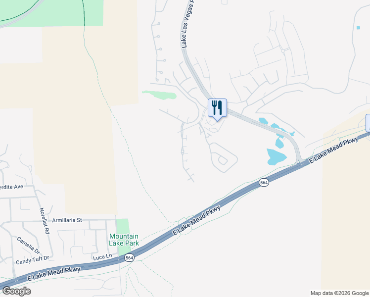 map of restaurants, bars, coffee shops, grocery stores, and more near 1254 Calcione Drive in Henderson