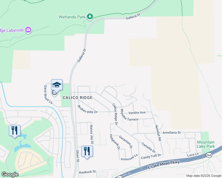 map of restaurants, bars, coffee shops, grocery stores, and more near 912 White Hill Cir in Henderson