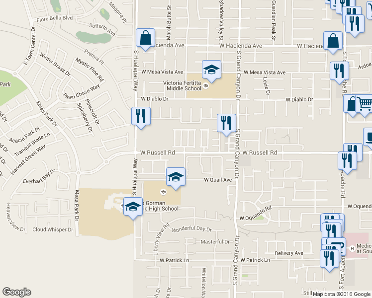 map of restaurants, bars, coffee shops, grocery stores, and more near 9995 Mccauley Ranch Avenue in Las Vegas