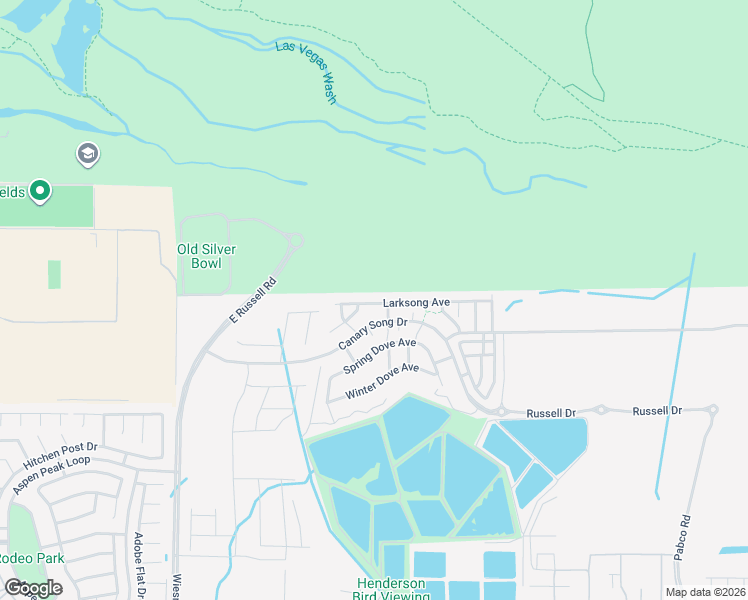 map of restaurants, bars, coffee shops, grocery stores, and more near 6800 East Russell Road in Las Vegas