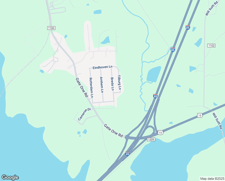 map of restaurants, bars, coffee shops, grocery stores, and more near 1196 Breda Lane in Creedmoor