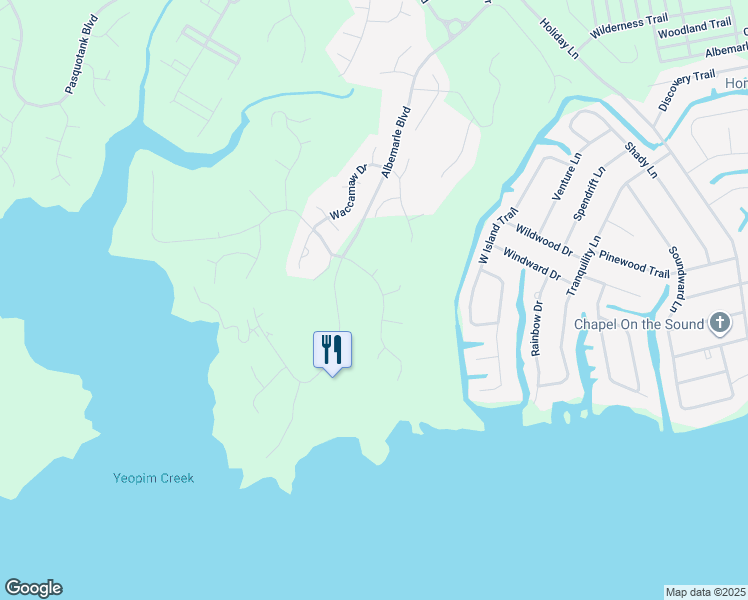 map of restaurants, bars, coffee shops, grocery stores, and more near 128 Middleton Drive in Hertford