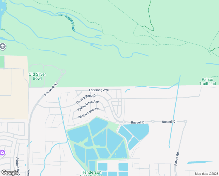 map of restaurants, bars, coffee shops, grocery stores, and more near 6800 East Russell Road in Las Vegas