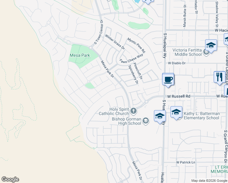 map of restaurants, bars, coffee shops, grocery stores, and more near in Las Vegas