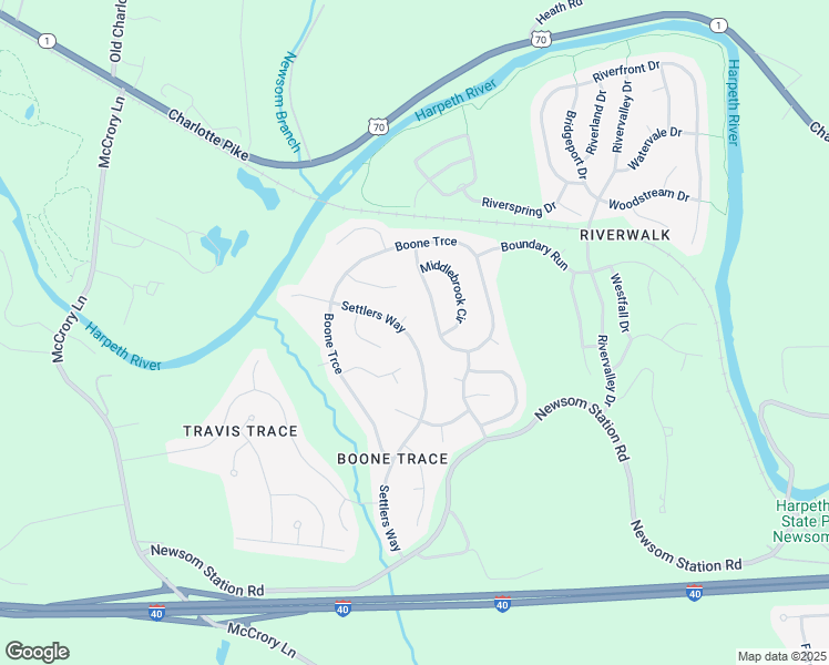 map of restaurants, bars, coffee shops, grocery stores, and more near 8152 Settlers Way in Nashville