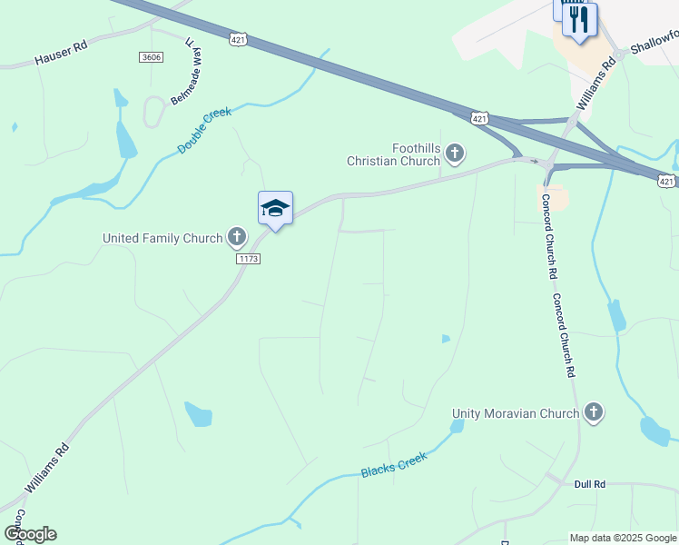 map of restaurants, bars, coffee shops, grocery stores, and more near 333 Lewisville Trails Road in Lewisville