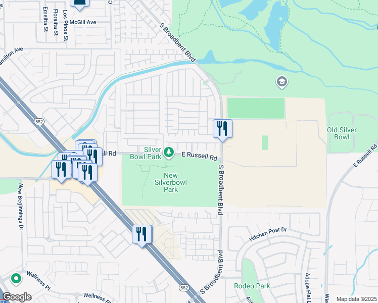 map of restaurants, bars, coffee shops, grocery stores, and more near 5698 Cascadia Court in Las Vegas