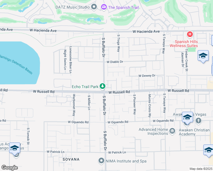 map of restaurants, bars, coffee shops, grocery stores, and more near 5655 White Dune Street in Las Vegas
