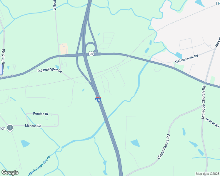 map of restaurants, bars, coffee shops, grocery stores, and more near 4628 Old Burlington Road in Greensboro