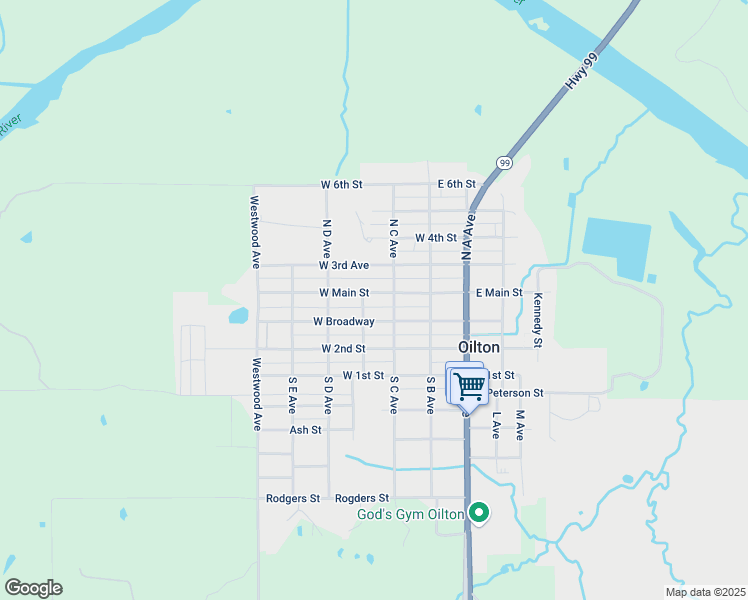 map of restaurants, bars, coffee shops, grocery stores, and more near 204 Santa Fe Avenue in Oilton