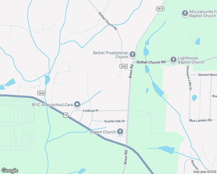 map of restaurants, bars, coffee shops, grocery stores, and more near 5840 Bethel Church Road in McLeansville