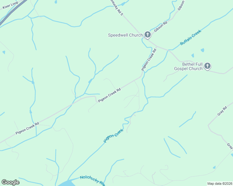 map of restaurants, bars, coffee shops, grocery stores, and more near 415 Pigeon Creek Road in Greeneville