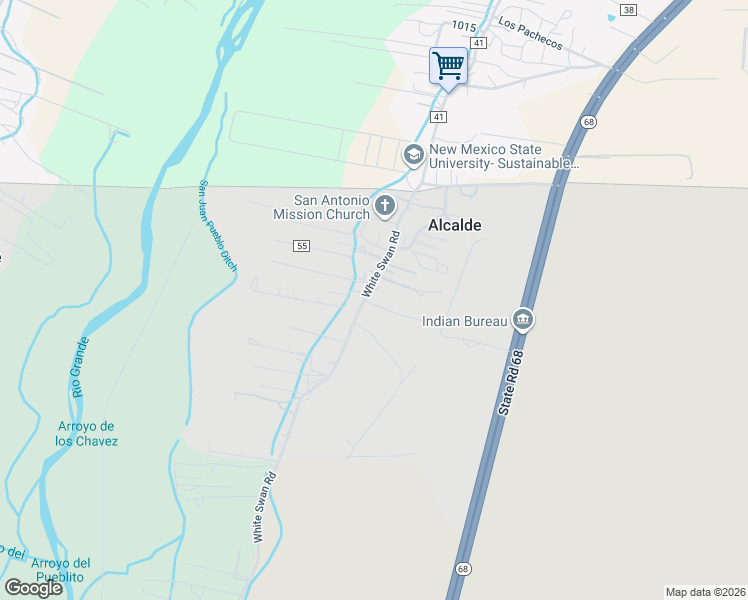 map of restaurants, bars, coffee shops, grocery stores, and more near 325-A County Road 40 in Alcalde