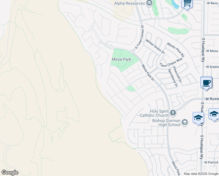 map of restaurants, bars, coffee shops, grocery stores, and more near 5619 Shadow Bend Drive in Las Vegas