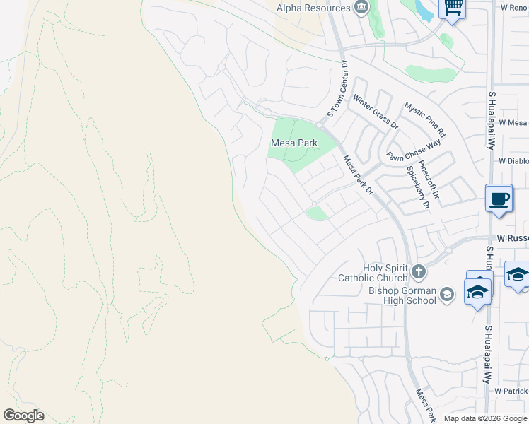map of restaurants, bars, coffee shops, grocery stores, and more near 5619 Shadow Bend Drive in Las Vegas