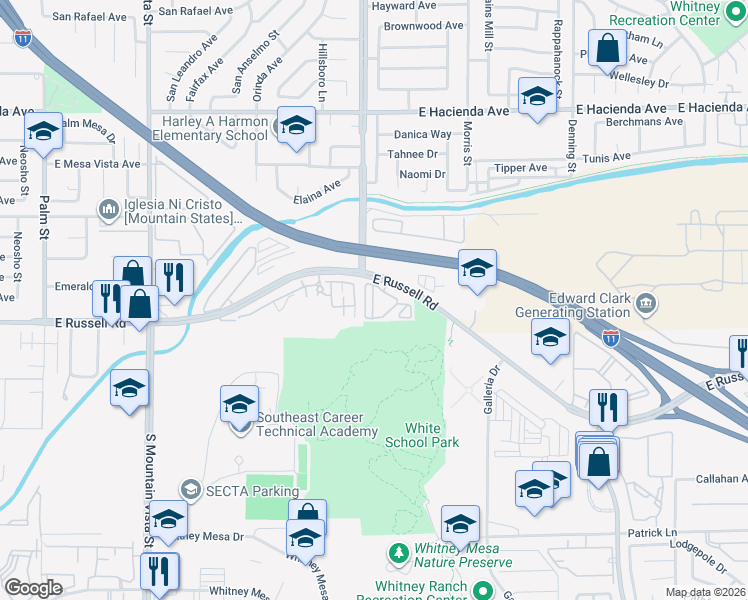 map of restaurants, bars, coffee shops, grocery stores, and more near in Paradise