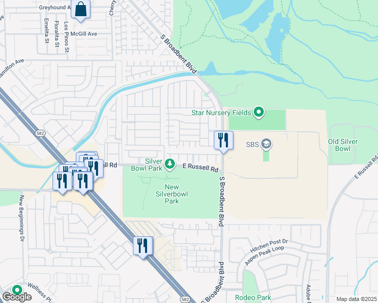 map of restaurants, bars, coffee shops, grocery stores, and more near 6882 Majestic Palm Drive in Las Vegas