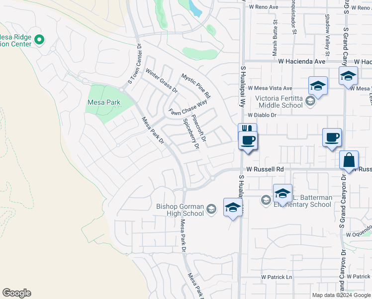 map of restaurants, bars, coffee shops, grocery stores, and more near in Las Vegas
