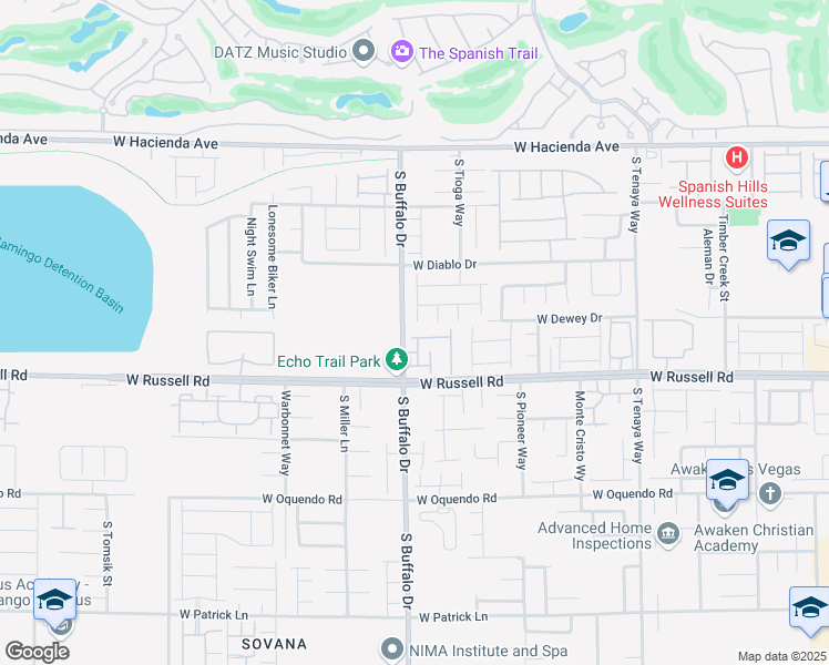 map of restaurants, bars, coffee shops, grocery stores, and more near 7776 Top Hat Avenue in Las Vegas