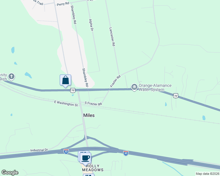 map of restaurants, bars, coffee shops, grocery stores, and more near 6009 U.S. 70 in Mebane