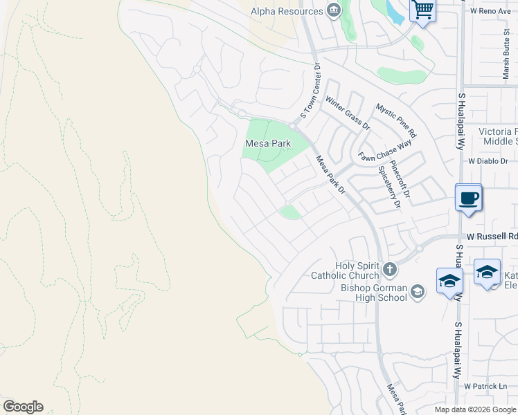 map of restaurants, bars, coffee shops, grocery stores, and more near 5655 Oak Bend Drive in Las Vegas