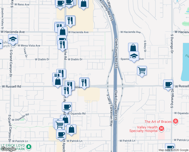 map of restaurants, bars, coffee shops, grocery stores, and more near 9209 Nanjing Avenue in Las Vegas
