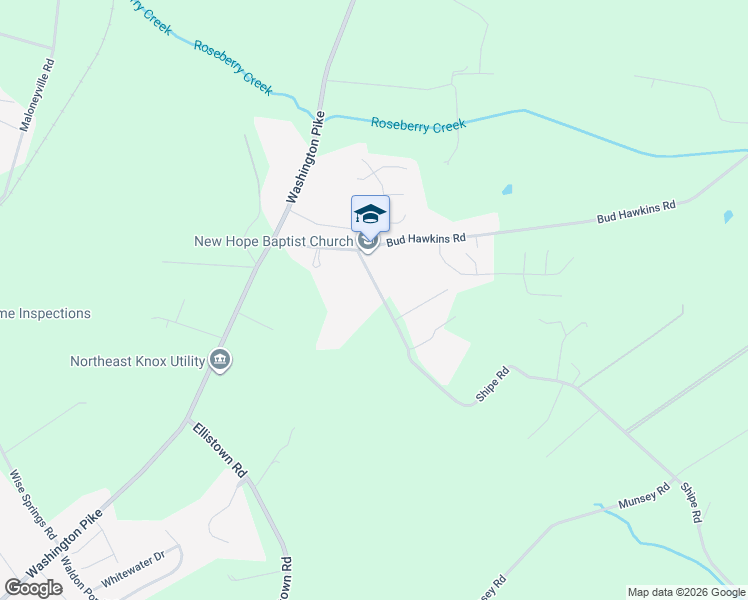 map of restaurants, bars, coffee shops, grocery stores, and more near 5109 Shipe Road in Corryton