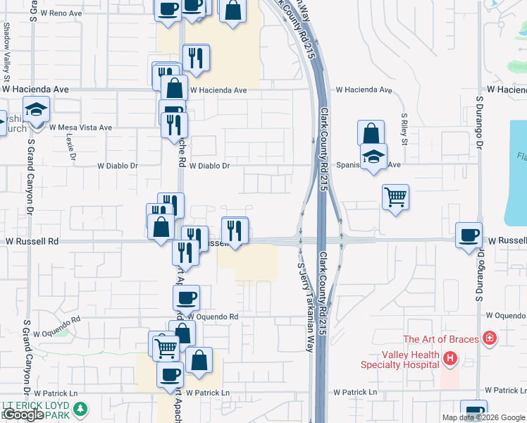 map of restaurants, bars, coffee shops, grocery stores, and more near 9209 Nanjing Avenue in Las Vegas