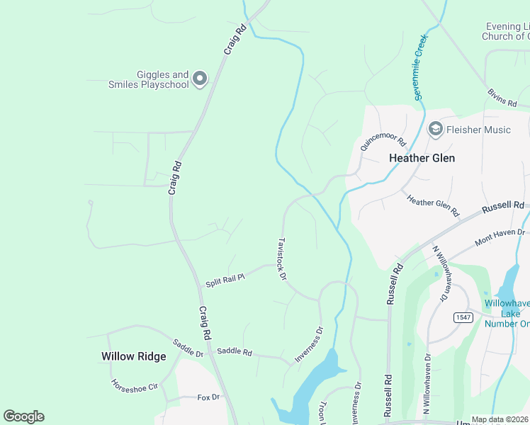 map of restaurants, bars, coffee shops, grocery stores, and more near 2927 Tavistock Drive in Durham