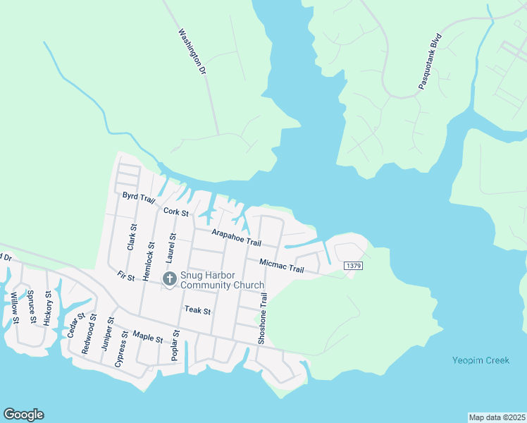map of restaurants, bars, coffee shops, grocery stores, and more near 110 Creek Trail in Hertford