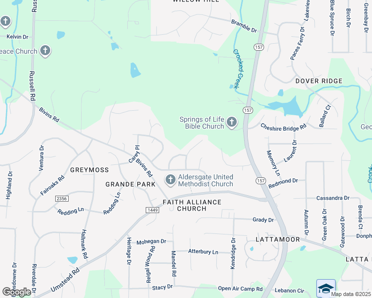 map of restaurants, bars, coffee shops, grocery stores, and more near 1903 Yellowwood Lane in Durham