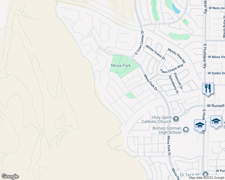 map of restaurants, bars, coffee shops, grocery stores, and more near 5583 Oak Bend Drive in Las Vegas