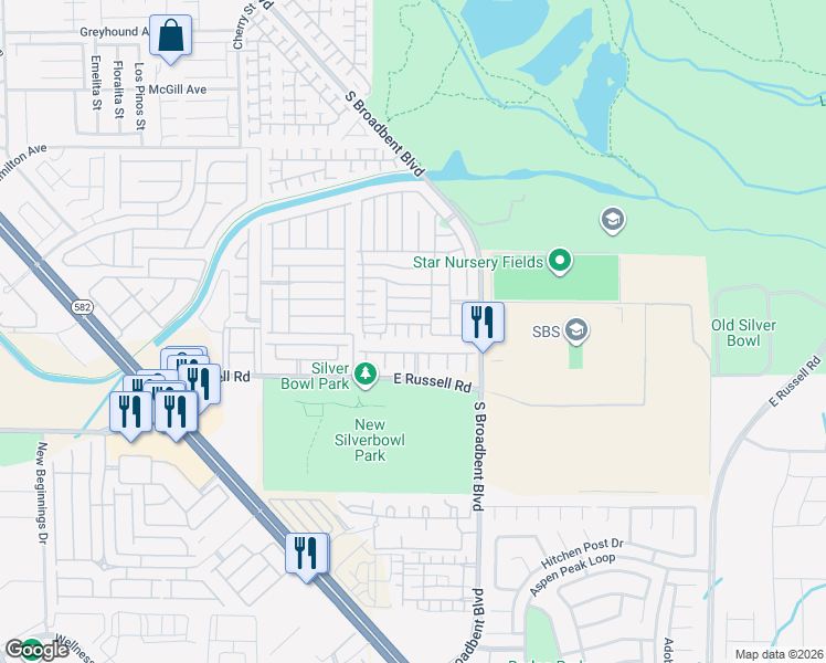 map of restaurants, bars, coffee shops, grocery stores, and more near 5606 El Rito Court in Las Vegas
