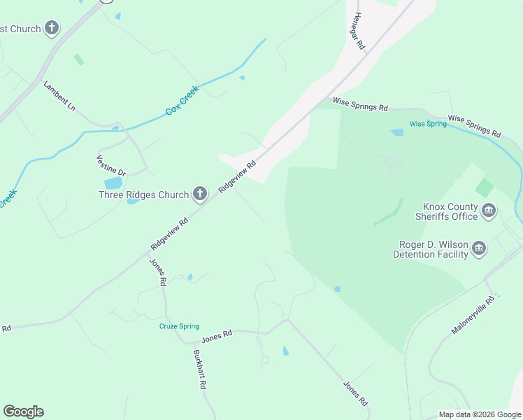 map of restaurants, bars, coffee shops, grocery stores, and more near 6724 Ridgeview Road in Knoxville