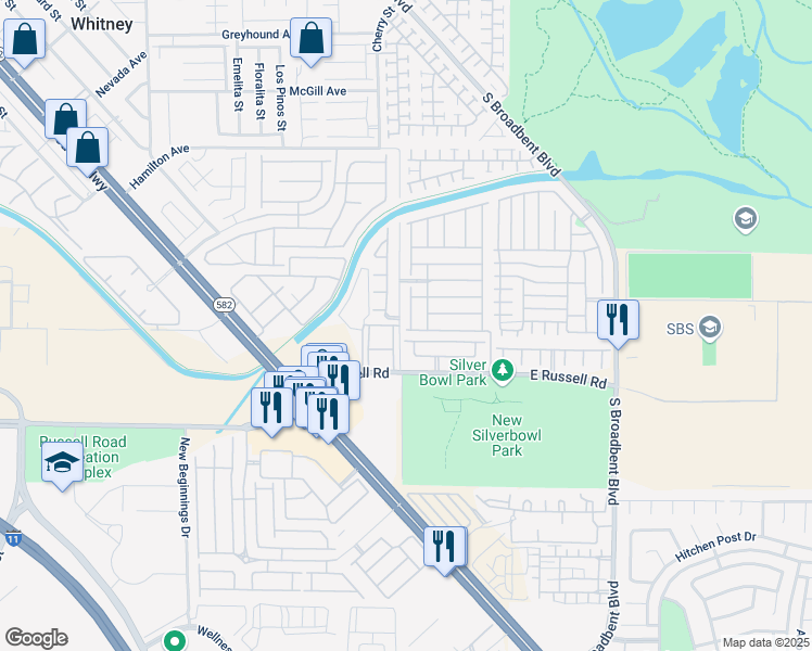 map of restaurants, bars, coffee shops, grocery stores, and more near 5621 Grinding Rock Way in Las Vegas