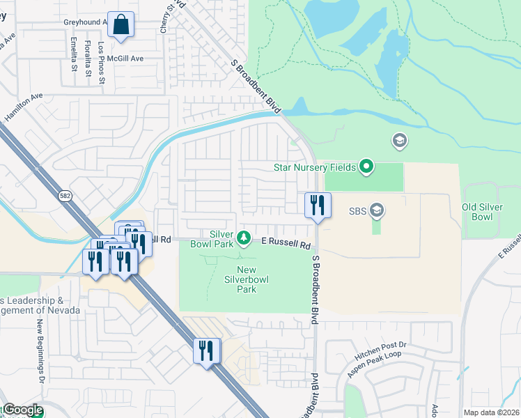 map of restaurants, bars, coffee shops, grocery stores, and more near 5601 Allison Court in Las Vegas