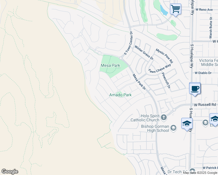 map of restaurants, bars, coffee shops, grocery stores, and more near 5571 Bethany Bend Drive in Las Vegas