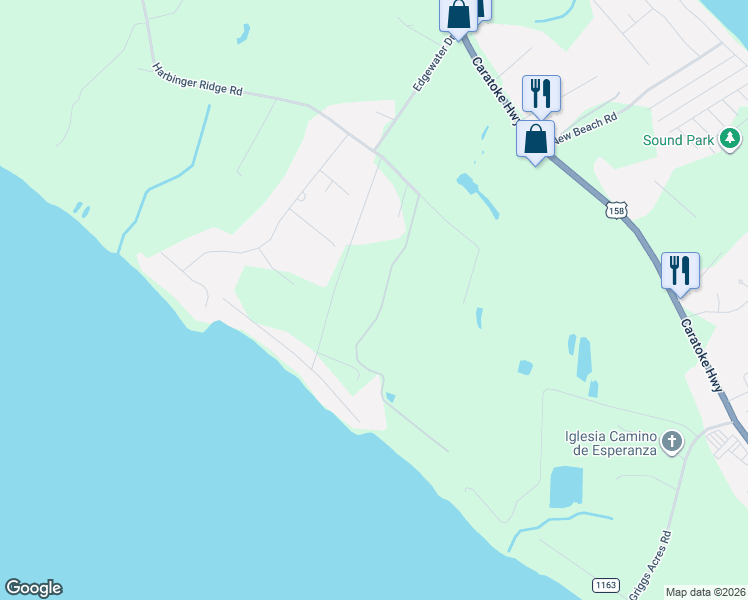 map of restaurants, bars, coffee shops, grocery stores, and more near 112 Catherine Drive in Harbinger