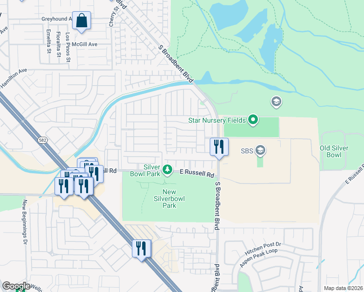 map of restaurants, bars, coffee shops, grocery stores, and more near 5606 El Rito Court in Las Vegas