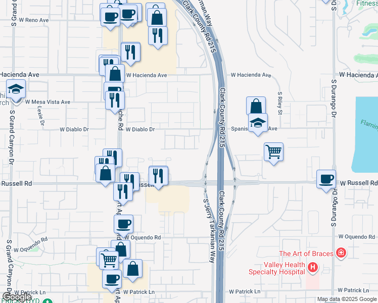 map of restaurants, bars, coffee shops, grocery stores, and more near 9141 Nanjing Avenue in Las Vegas