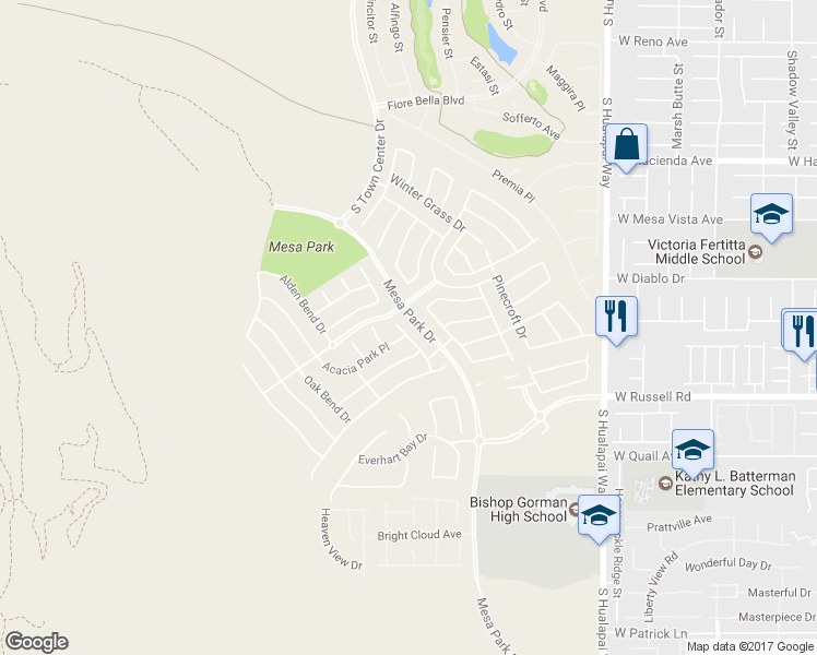map of restaurants, bars, coffee shops, grocery stores, and more near 5580 Trilling Bird Drive in Las Vegas