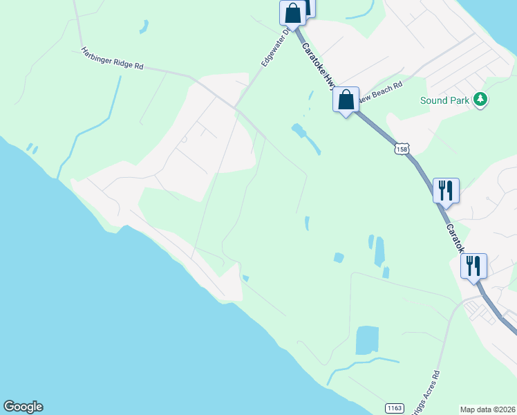 map of restaurants, bars, coffee shops, grocery stores, and more near 138 Jesse Owens Drive in Harbinger