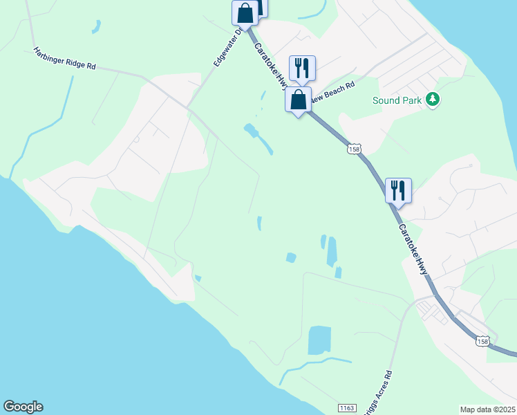 map of restaurants, bars, coffee shops, grocery stores, and more near 123 Jesse Owens Drive in Harbinger