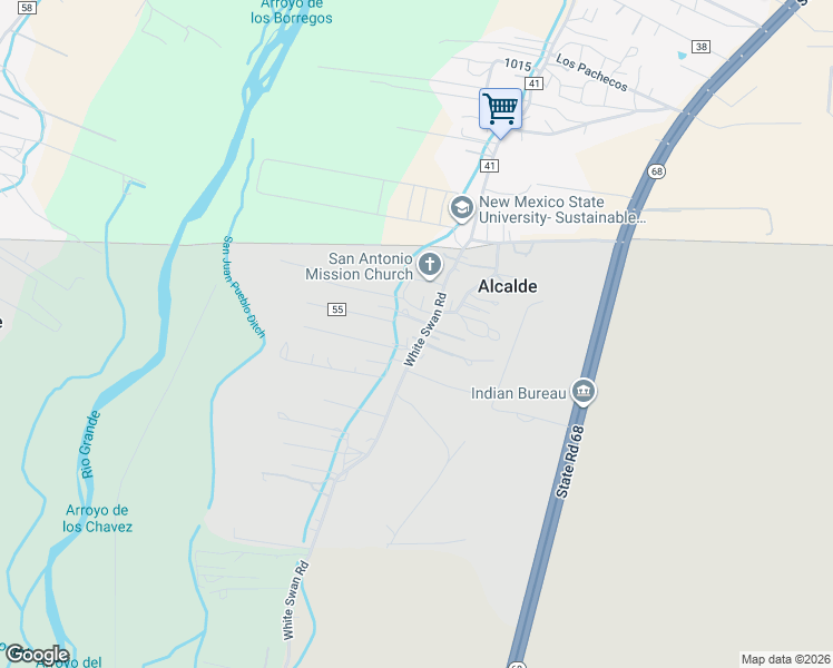 map of restaurants, bars, coffee shops, grocery stores, and more near 325 County Road 40 in Alcalde