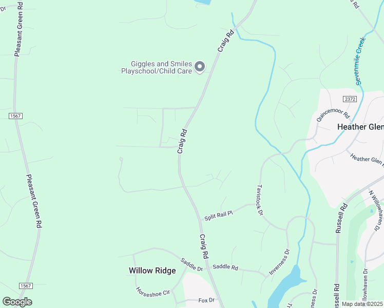 map of restaurants, bars, coffee shops, grocery stores, and more near 5862 Craig Road in Durham