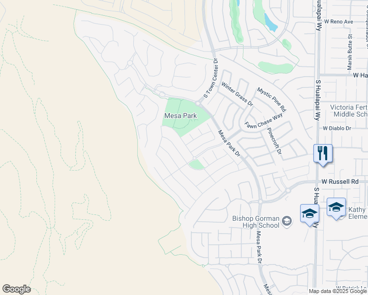 map of restaurants, bars, coffee shops, grocery stores, and more near 5555 Alden Bend Drive in Las Vegas