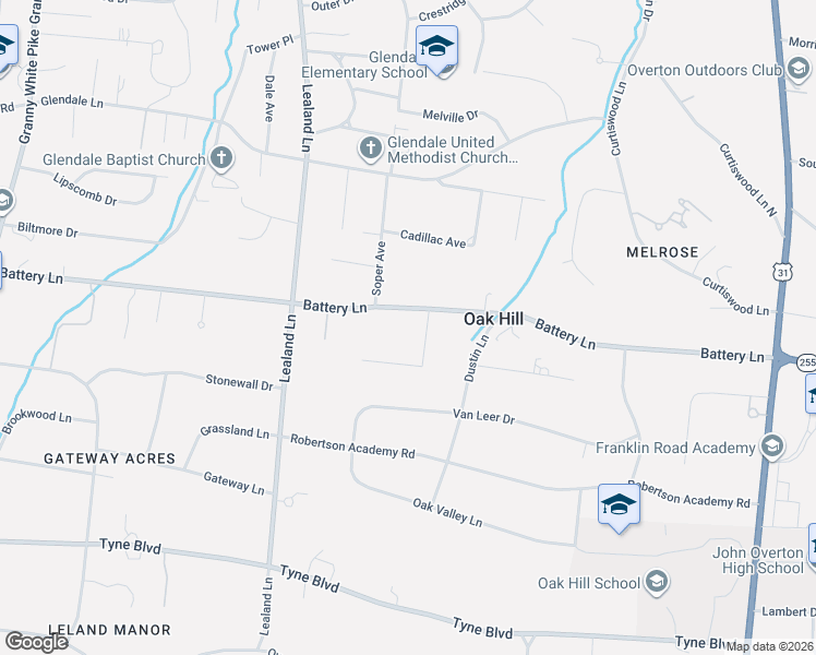 map of restaurants, bars, coffee shops, grocery stores, and more near 914 Waterswood Drive in Nashville