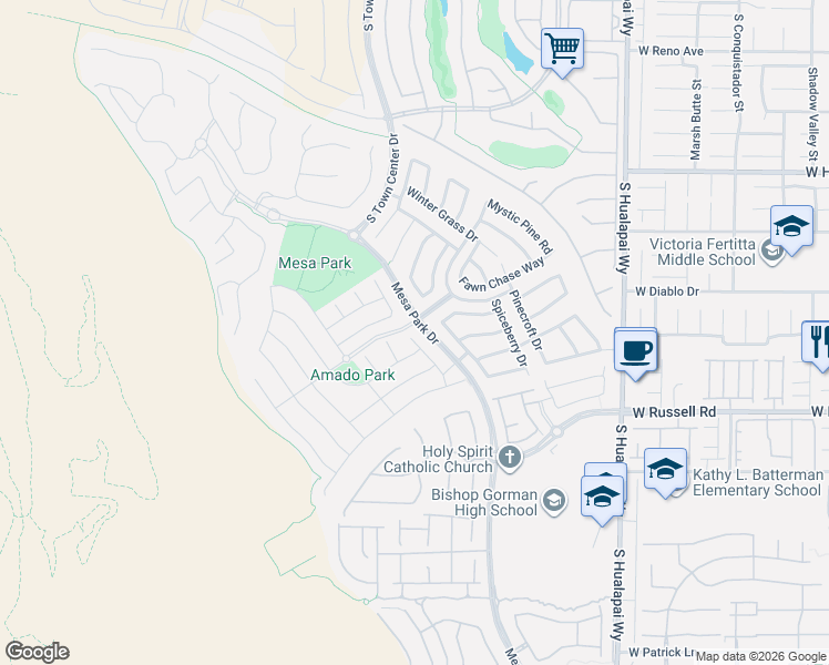 map of restaurants, bars, coffee shops, grocery stores, and more near 5568 Trilling Bird Drive in Las Vegas